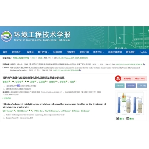 引文：微纳米气泡强化臭氧高级催化氧化处理硝基苯废水的效果